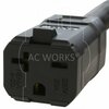 Ac Works 25ft SOOW 10 Gauge NEMA 6-20 20A 250V Super Duty Outdoor Rubber Extension Cord SD620PR-025